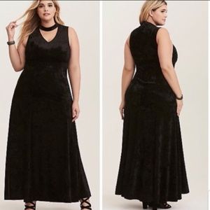 Brand new with tags for length black velvet dress